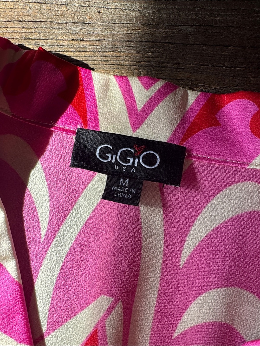 GiGio USA pink paisley Majolica print caftan M/L - Picture 5 of 8